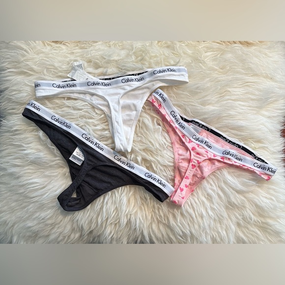 Calvin Klein Thong Panty 3 Piece Set M/S - Picture 3 of 5